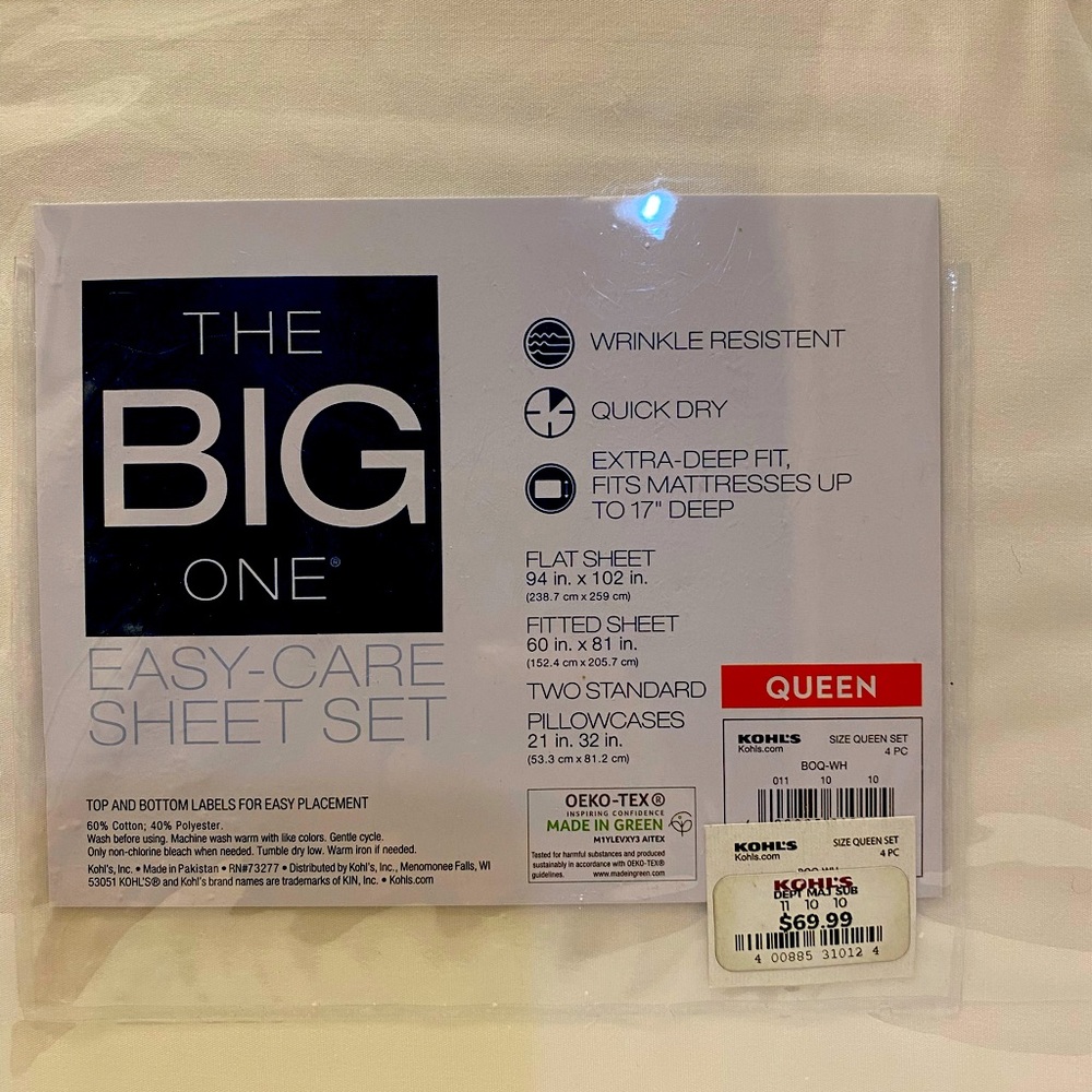 Bed sheets queen size